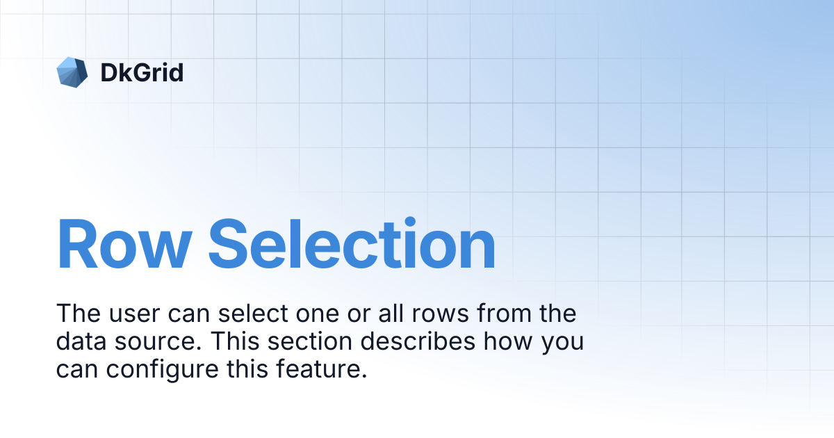 Row Selection | DkGrid