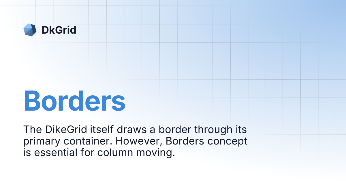 Borders | DkGrid